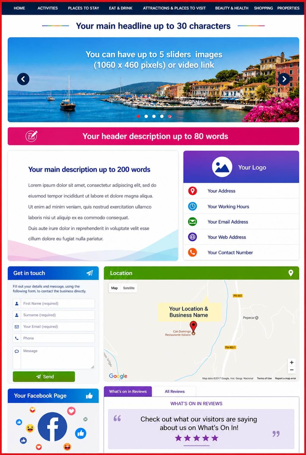 Sales Page Layout when Advertise in Croydon